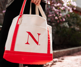 Northeastern "N" Monogram Cotton Canvas Tote Bag