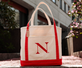Northeastern "N" Monogram Cotton Canvas Tote Bag